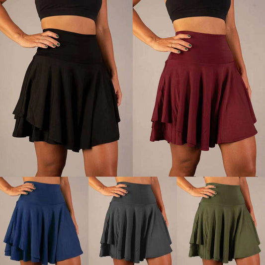 Spring And Summer Fashion All-match Skirt High Waist Belly Contracting Running Sports Skirt Anti-exposure Yoga Skirt