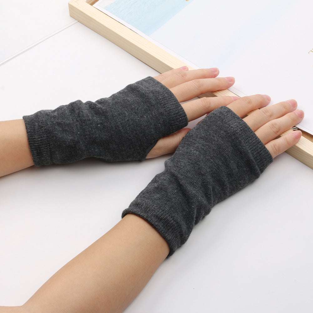 Men's And Women's Autumn And Winter Thin Spring And Summer Cotton Half Finger Sports Fingerless Gloves - globaltradeleader