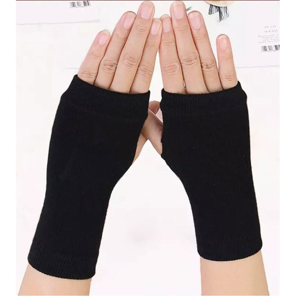 Men's And Women's Autumn And Winter Thin Spring And Summer Cotton Half Finger Sports Fingerless Gloves - globaltradeleader