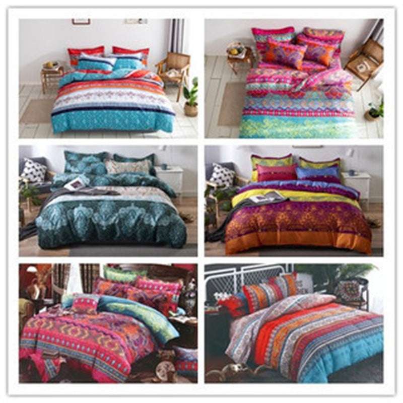 Bedding Set Bohemian Stripe Nantong Home Textile Three-piece Quilt Set
