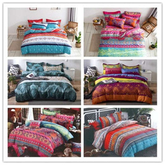 Bedding Set Bohemian Stripe Nantong Home Textile Three-piece Quilt Set