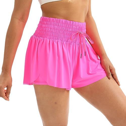 Women's Solid Color Elegant Sports High Waist Shorts - globaltradeleader
