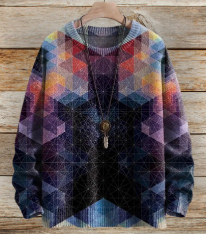 Fashion Floral Print Long-sleeved Women's Sweater - globaltradeleader