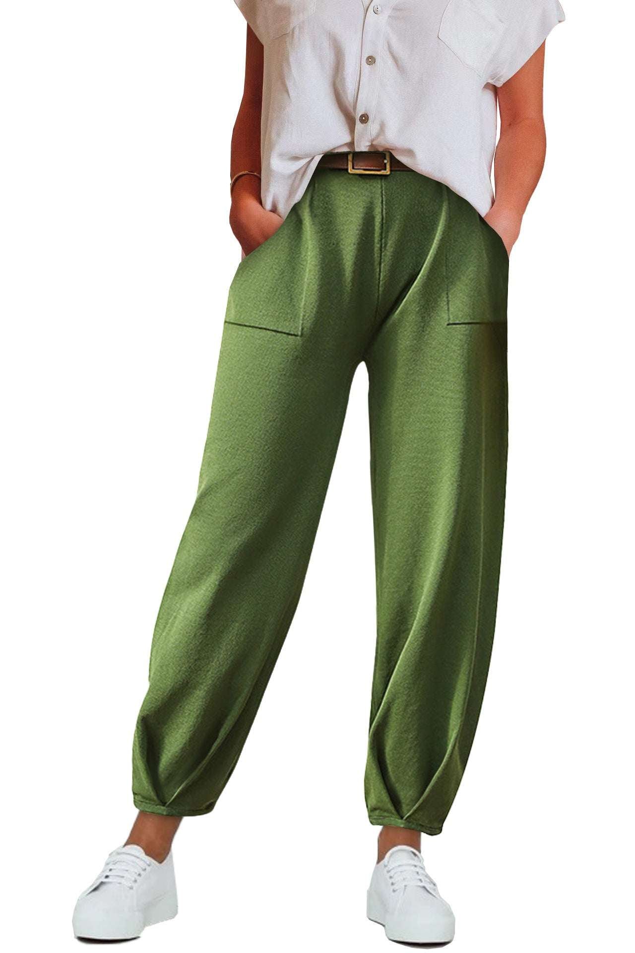 European And American Clothing Women's Trousers Home Wear Contrasting Color Trousers