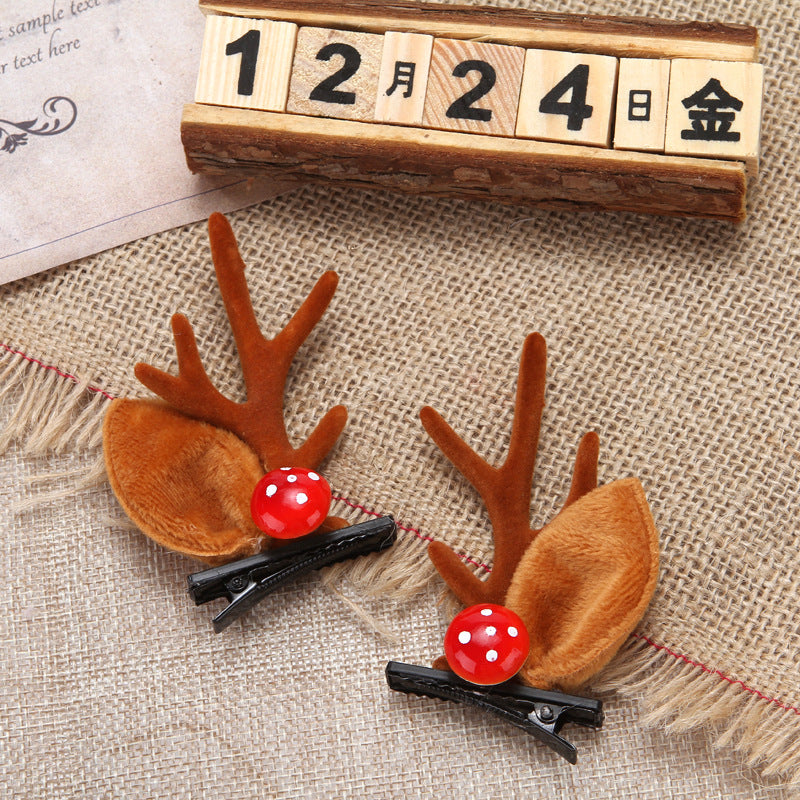Christmas Cute Elk Horn Hairpin Headdress