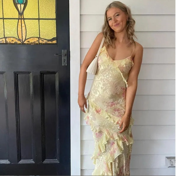 Women's Express Explosions Wave Edge Sling Dress