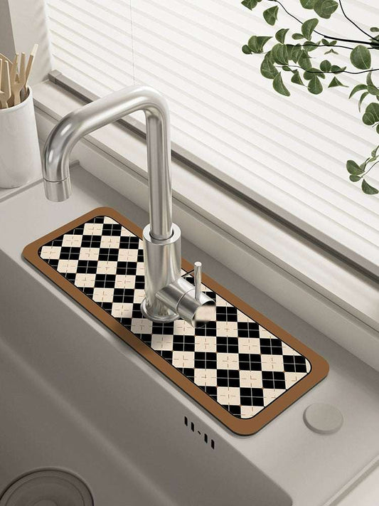 Faucet Countertop Absorbent Pad Can Be Cut Kitchen Bathroom Square Sink Drain Pad Narrow Diatom Mud Pad