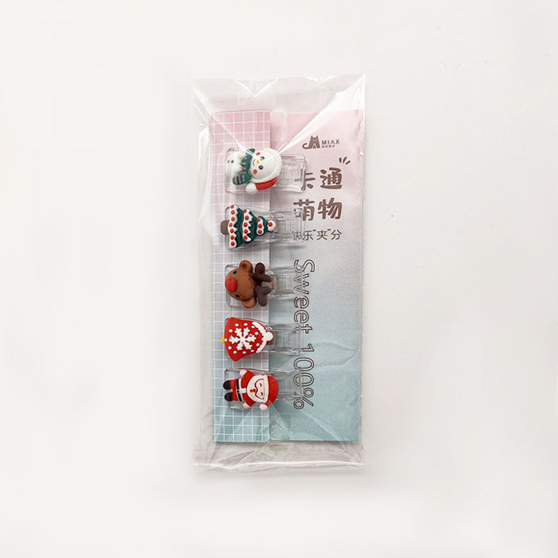 Christmas Cartoon Transparent Clip Sealing Clip