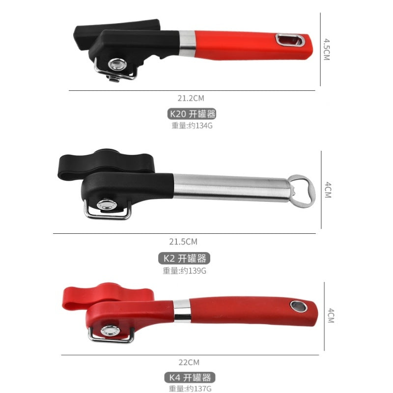 Manual Safety Can Opener Stainless Steel Can Opener Single Handle Side Open Lid Can Knife