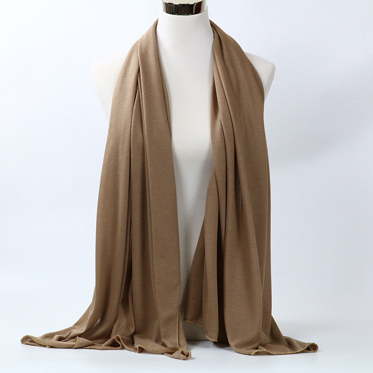 Women's Monochrome Mercerized Cotton Jersey Scarf