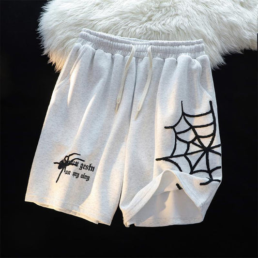 Embroidered Spider Shorts Men Couple - globaltradeleader