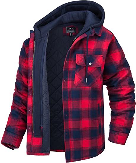 Men's Clothing Autumn And Winter Models Thickened Cotton-padded Jacket Plaid Long-sleeved Loose Hooded Jacket Coat