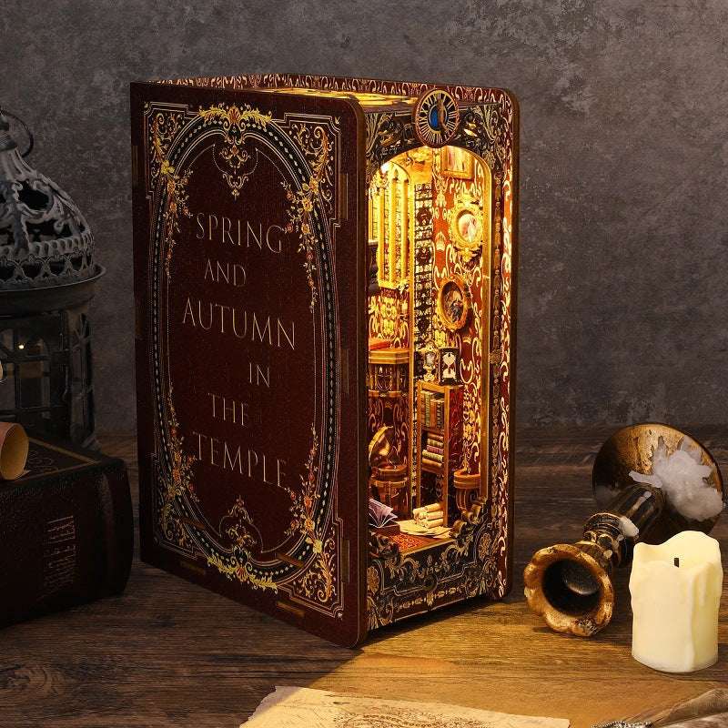 Jiate Wenchuang Diy Book Set Puzzle Book Set Manual Assembled Book Set Diy Cabin Stereo Book Set 3D Stereo Model