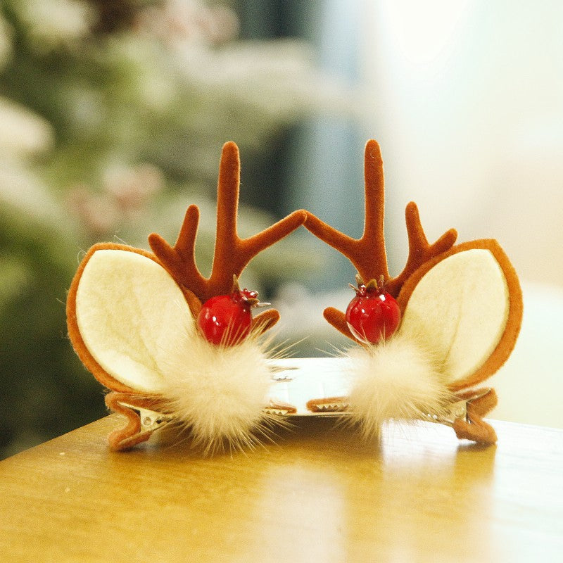 Christmas Cute Elk Horn Hairpin Headdress