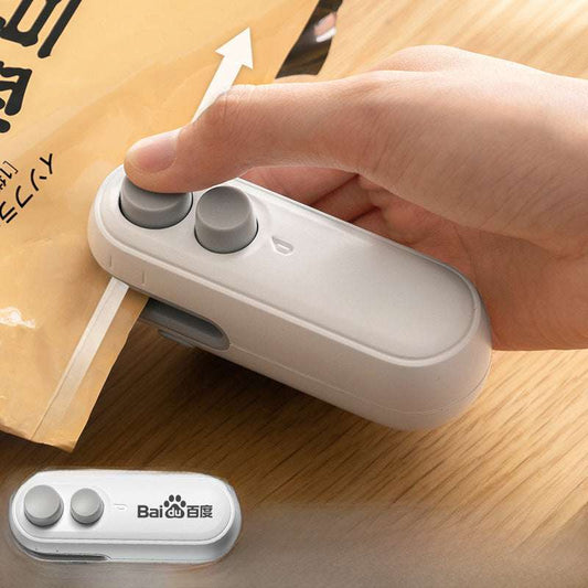 Mini Sealing Machine Household Portable Snack Sealer Hand Pressure Small Usb Rechargeable Food Sealer