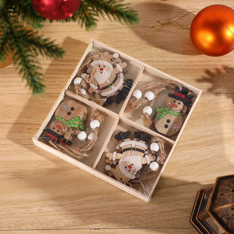 Christmas Crafts Wooden Pendant Modern Simplicity