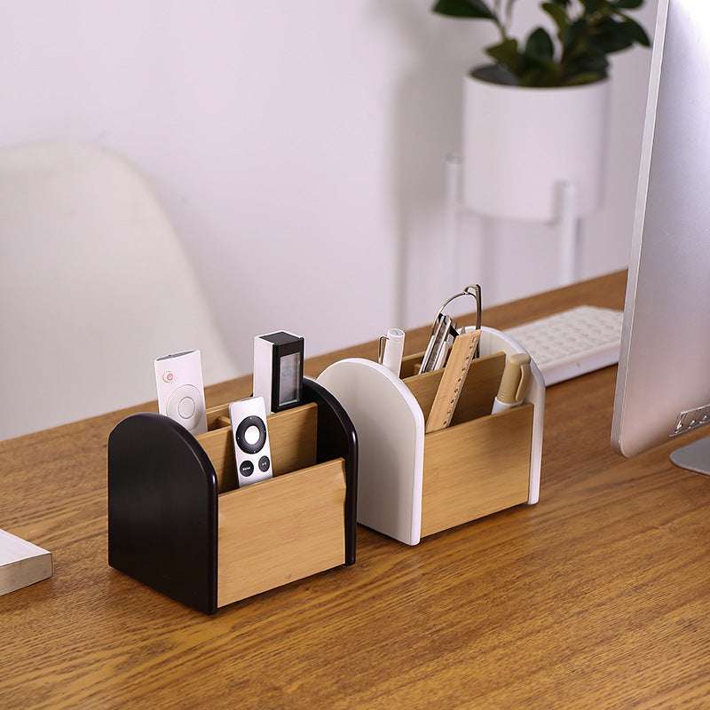 Creative Desktop Rotatable Remote Control Storage Box Storage Rack Creative Home Simple Storage Holder Sundries Finishing Box