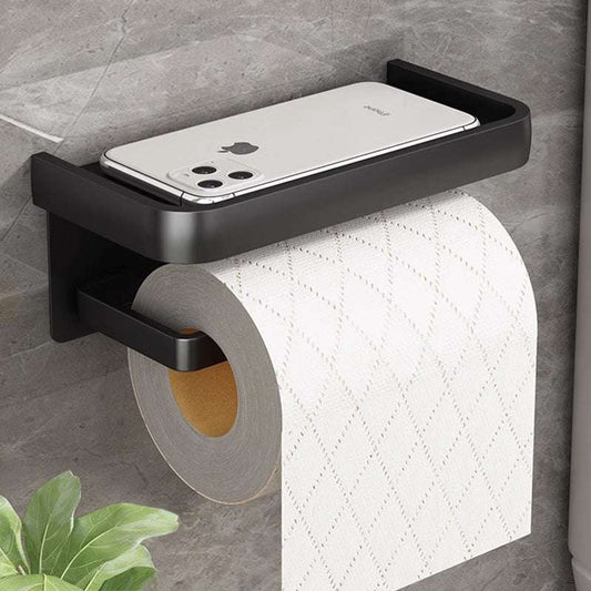 Toilet Punch-free Tissue Holder Bathroom Roll Paper Storage Rack Space Aluminum Tissue Box Toilet Paper Holder Toilet Paper Holder