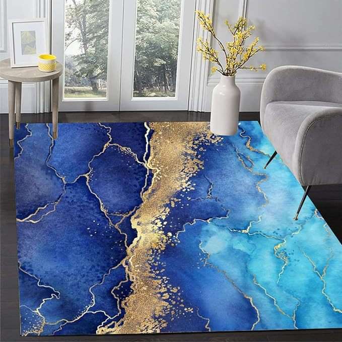 Simple Marble Light Luxury Crystal Velvet Carpet - globaltradeleader
