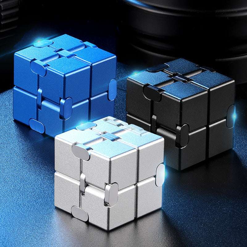 Infinite Cube 1000 Ways To Relieve Stress Adult Metal Alloy Block Finger Toy