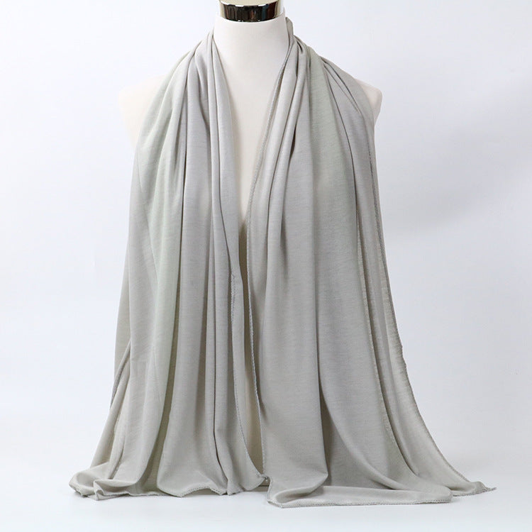 Women's Monochrome Mercerized Cotton Jersey Scarf