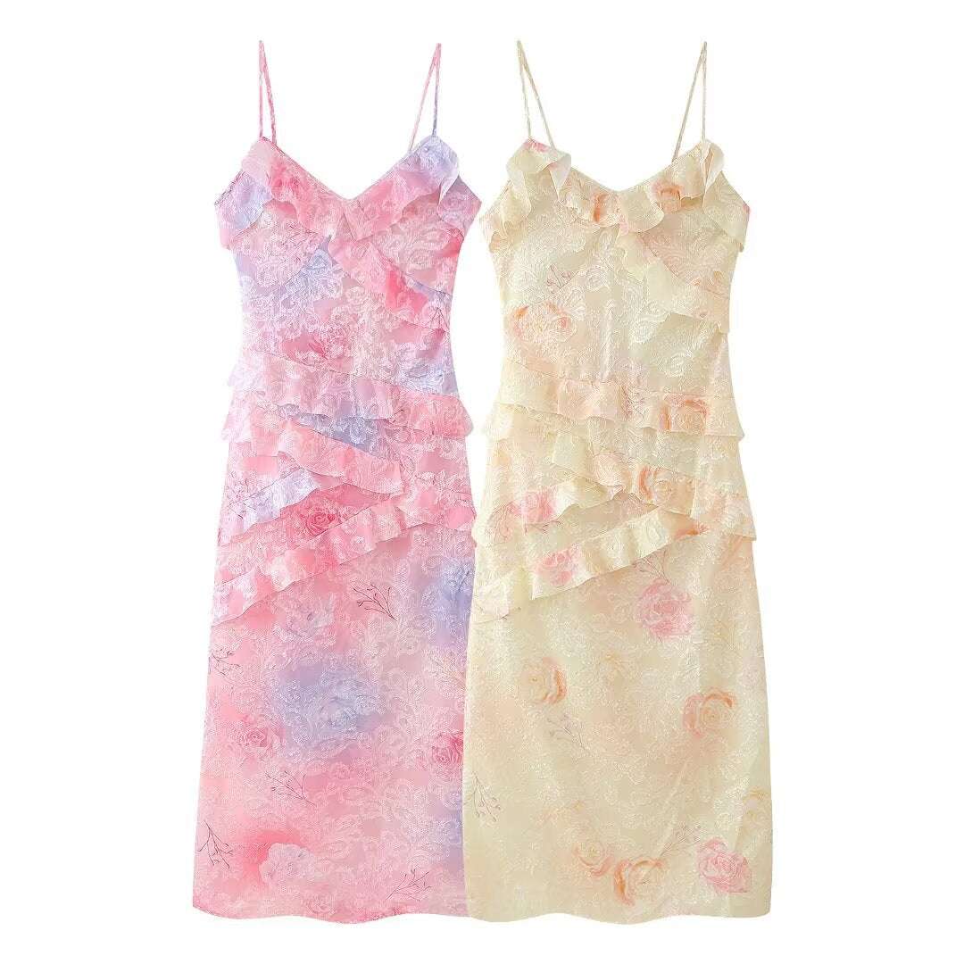 Women's Express Explosions Wave Edge Sling Dress