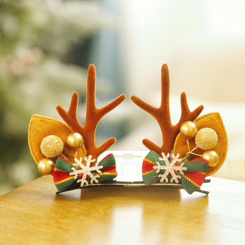 Christmas Cute Elk Horn Hairpin Headdress
