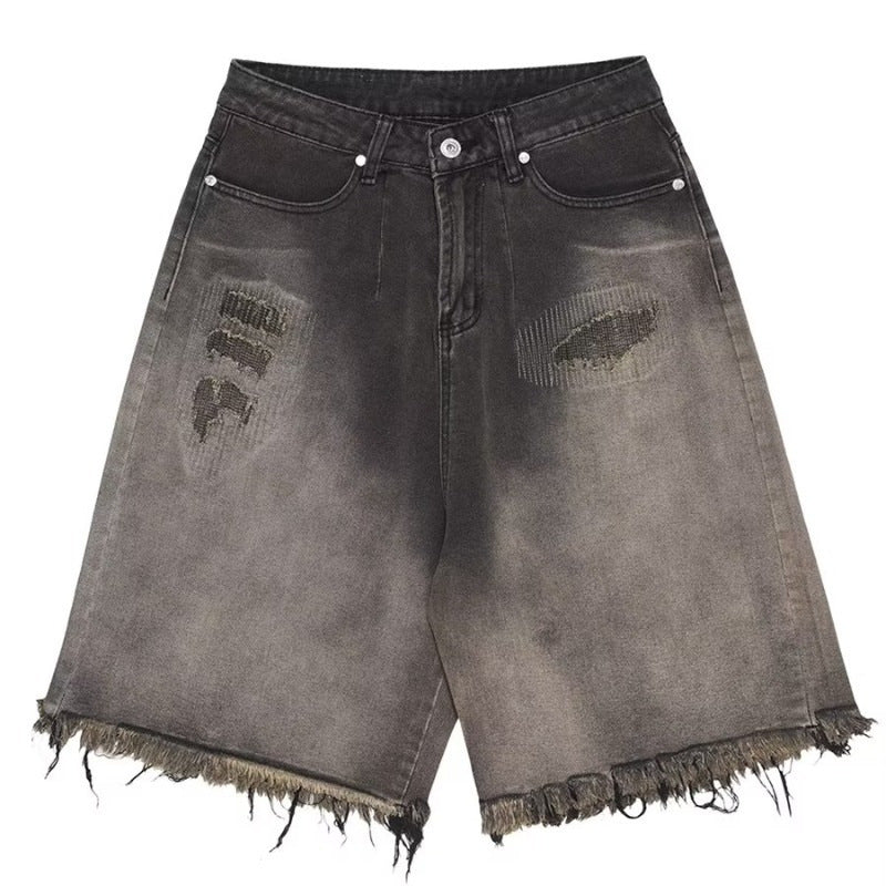 Mid-waist New Distressed Summer Zipper Washed Jeans - globaltradeleader