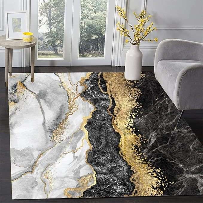 Simple Marble Light Luxury Crystal Velvet Carpet - globaltradeleader