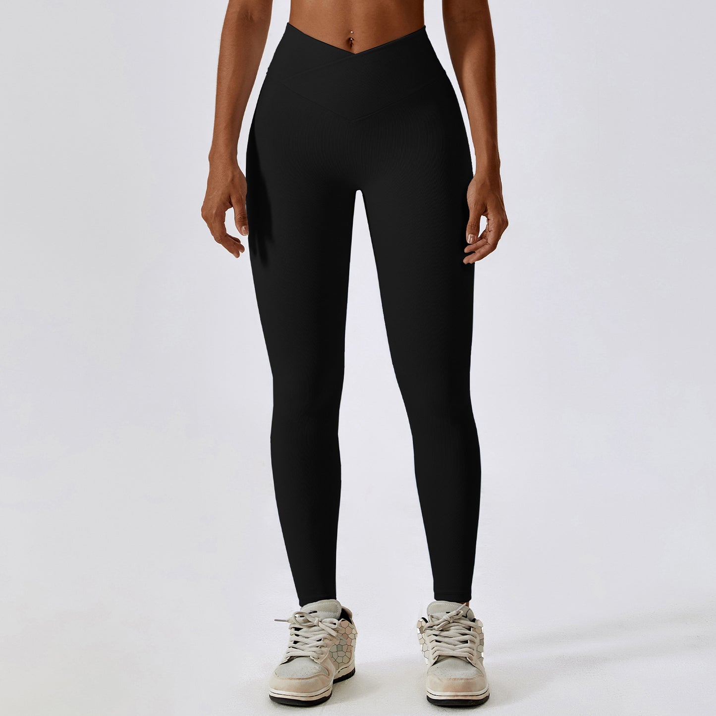 Cross High Waist Tight Thread Hip Raise Yoga Pants - globaltradeleader