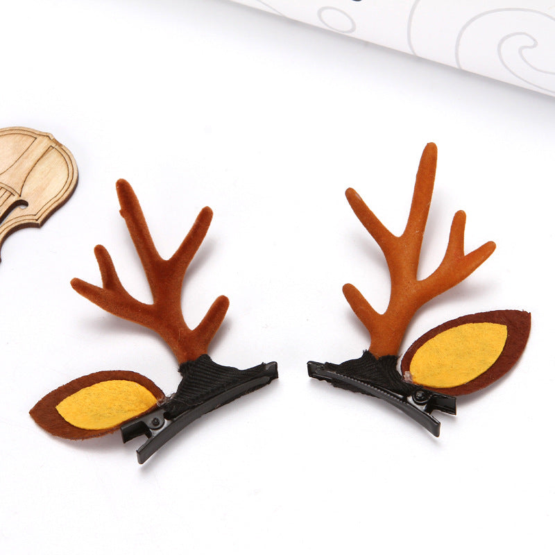 Christmas Cute Elk Horn Hairpin Headdress