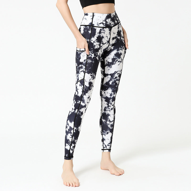 Ladies Yoga Pants Printed Tights Outdoor Sports Fitness Yoga Pants Leggings