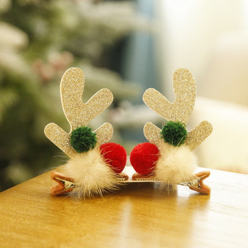 Christmas Cute Elk Horn Hairpin Headdress