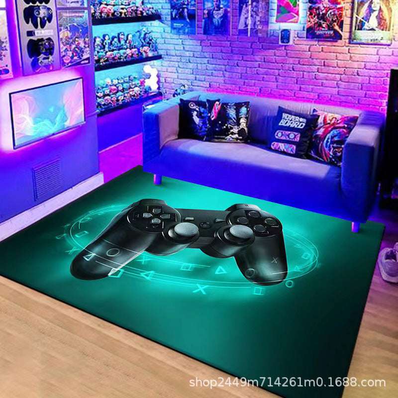 Handle Game Console Carpet Video Game Console Carpet Home Living Room Coffee Table Mat Creative Room Mat