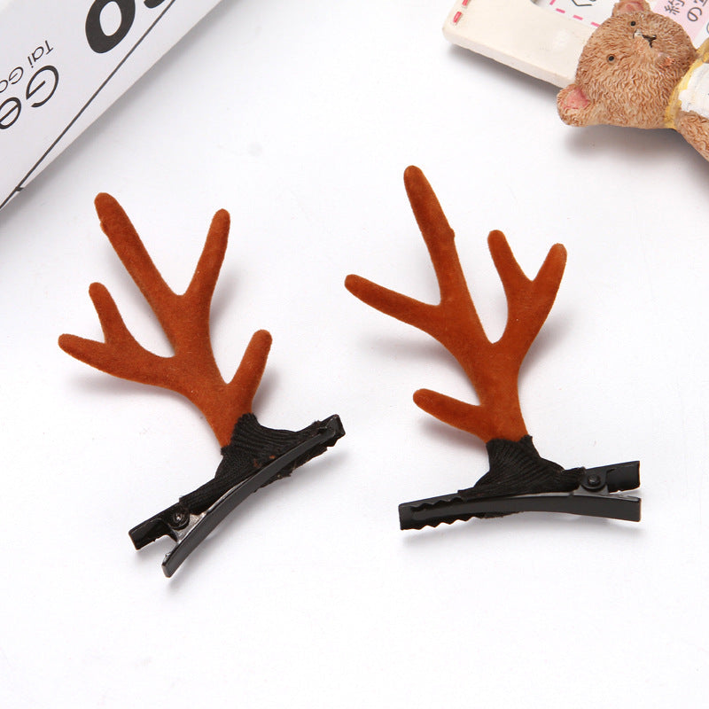 Christmas Cute Elk Horn Hairpin Headdress