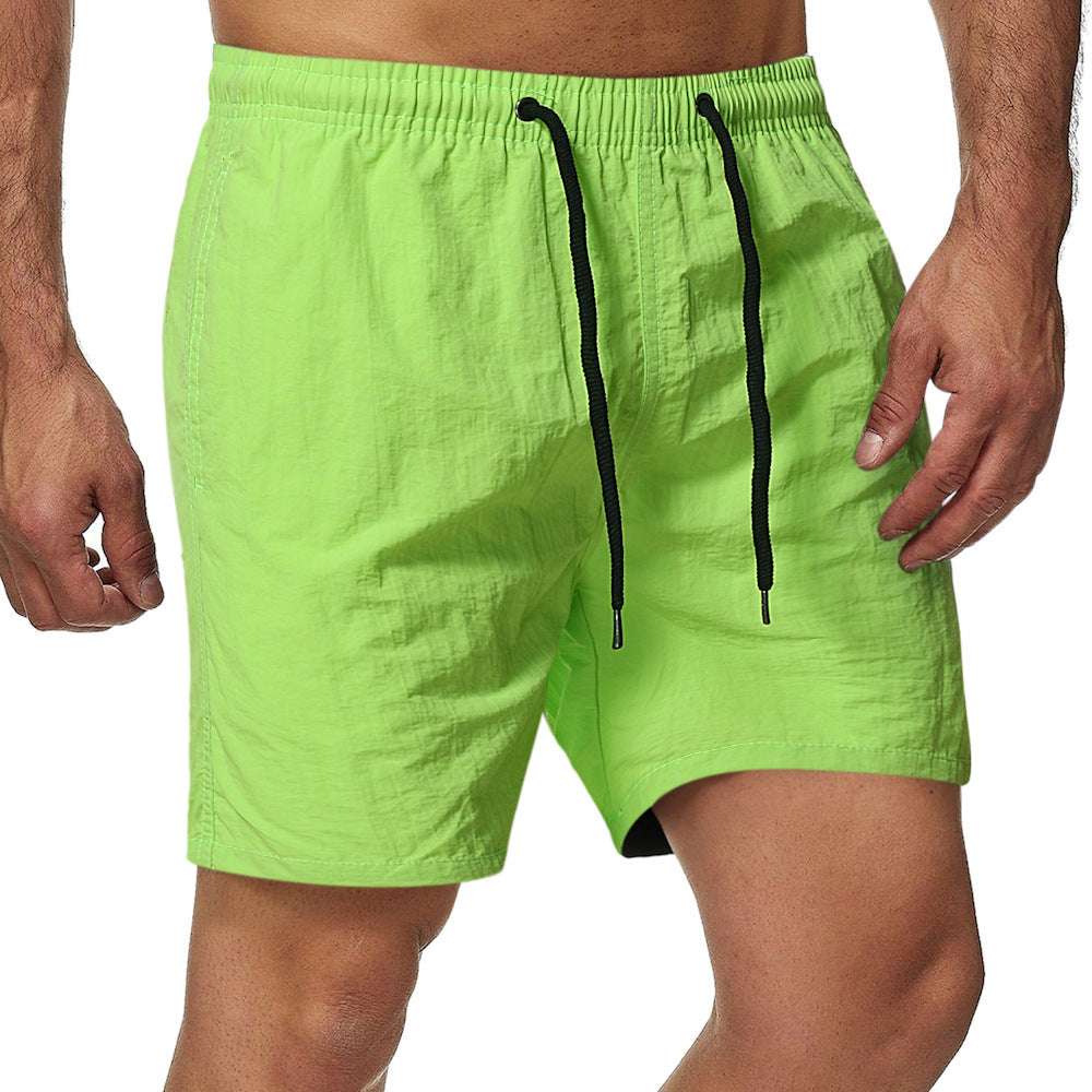 Summer Men's Shorts Candy Color Waterproof Quick-drying Knee Length Pants - globaltradeleader