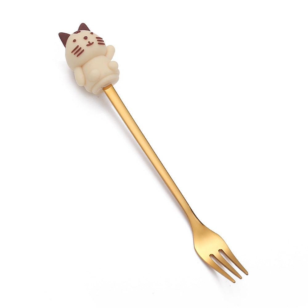 Christmas Cartoon Tableware Cat's Paw Spoon