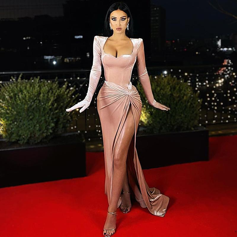 Temperament Self-cultivation Bust Sexy High Waist Gloves Dress Dress Female