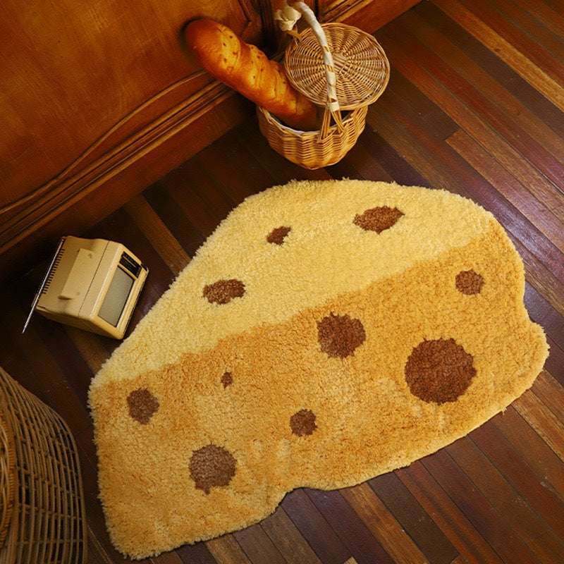 Cartoon Cute Special-shaped Flocking Carpet Household Living Room Non-slip Cool-proof Carpet Bathroom Door Absorbent Floor Mat
