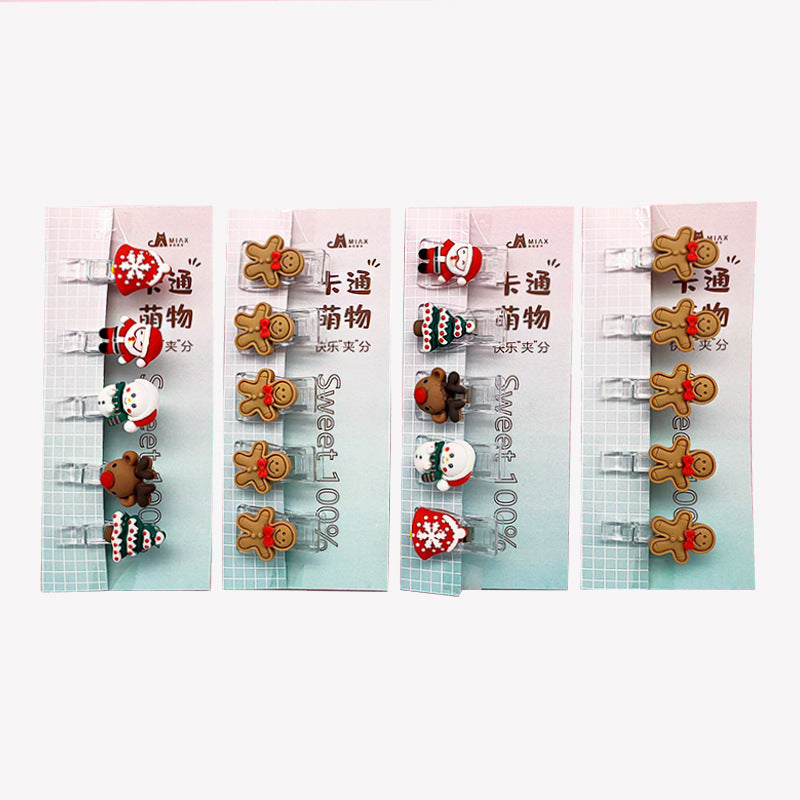 Christmas Cartoon Transparent Clip Sealing Clip