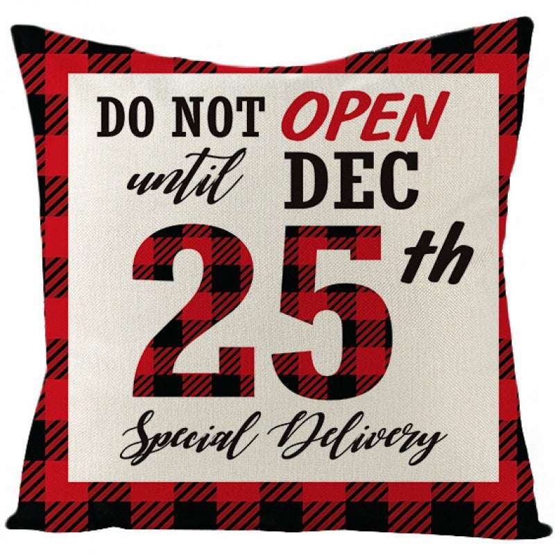 Christmas Fashion Simple Linen Printed Pillowcase