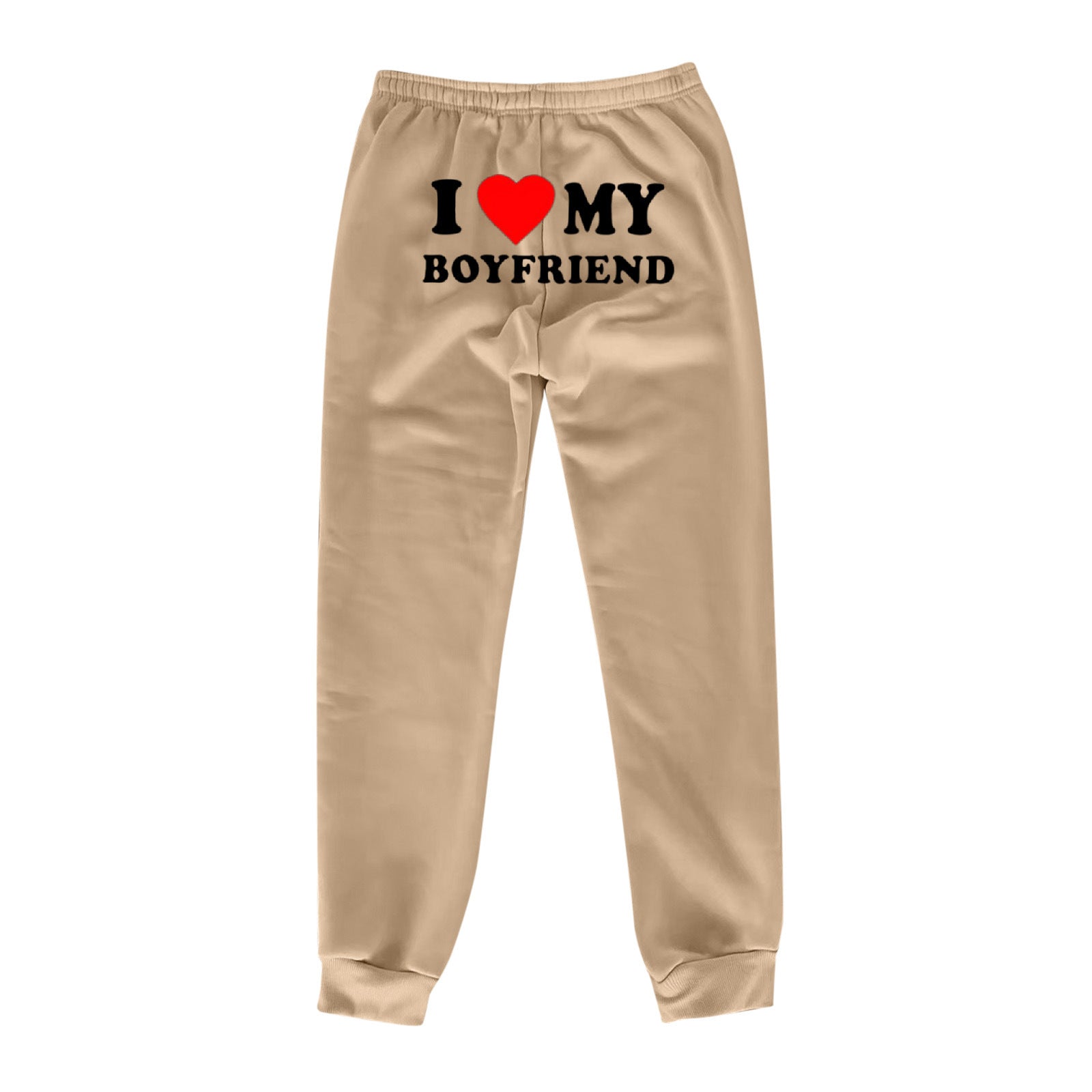 I Love MY BOYFRIEND Printed Trousers Casual Sweatpants Men And Women Sports Pants - globaltradeleader