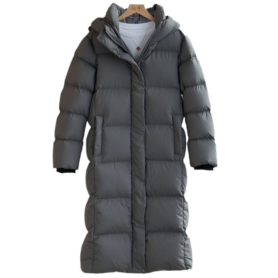 Thickened Extra Long Down Jacket Women's Over-the-knee Long Warm Jacket - globaltradeleader