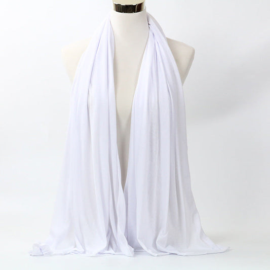 Women's Monochrome Mercerized Cotton Jersey Scarf