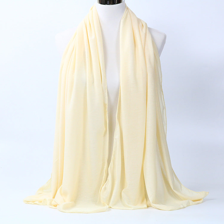 Women's Monochrome Mercerized Cotton Jersey Scarf