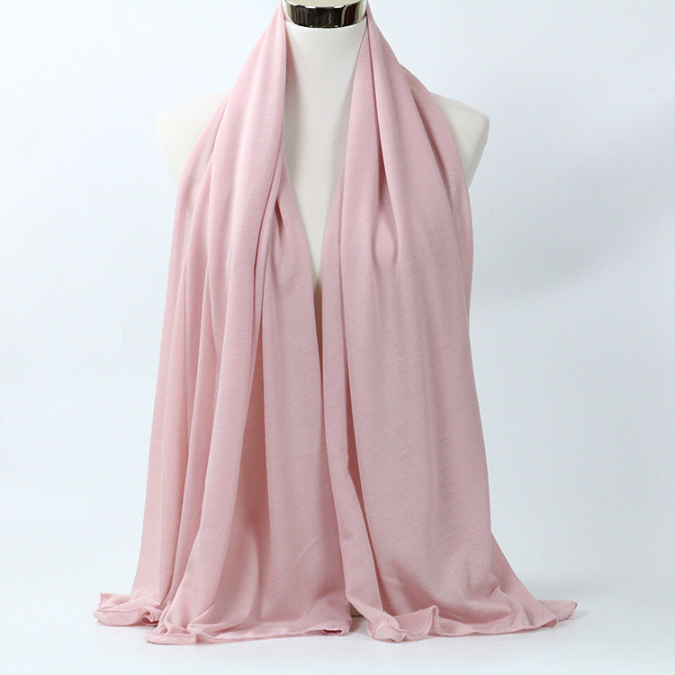 Women's Monochrome Mercerized Cotton Jersey Scarf