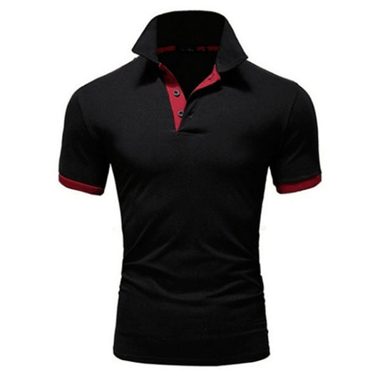 Men's Stand-up Collar Short-sleeved Polo Shirt Business Casual Summer Solid Color Polo Shirt Male Advertising Shirt