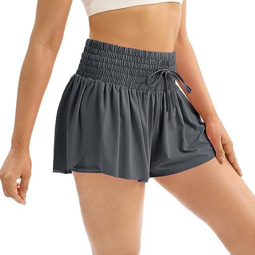 Women's Solid Color Elegant Sports High Waist Shorts - globaltradeleader