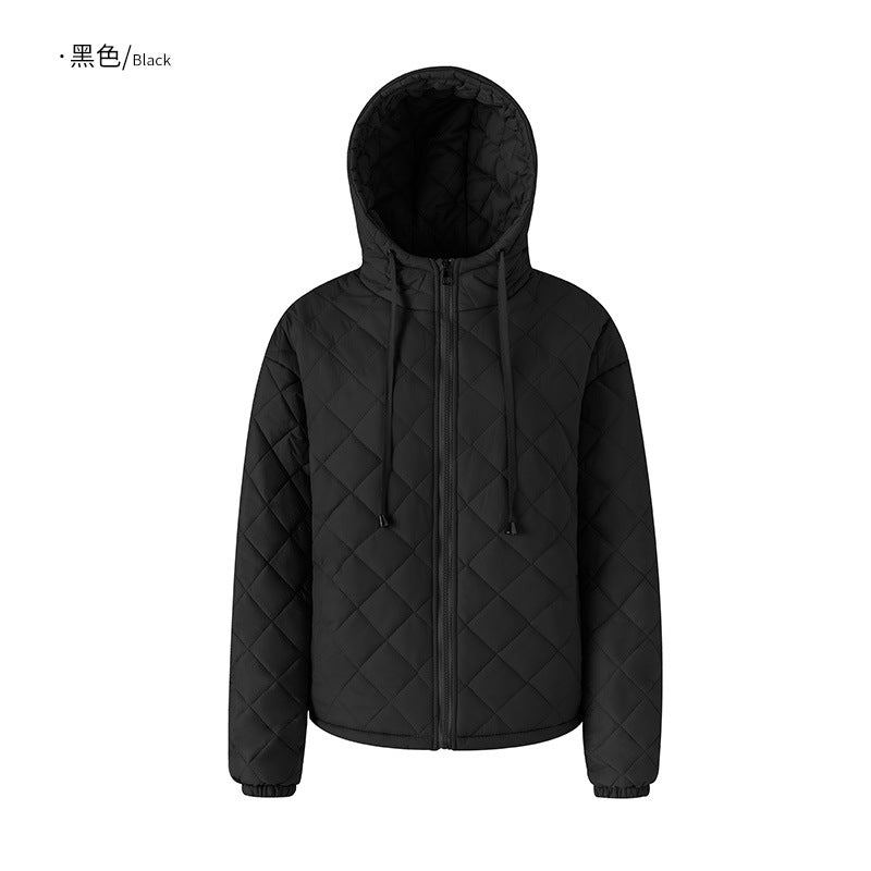 Women's Hooded Cotton-padded Clothes Short Autumn And Winter Cold-resistant