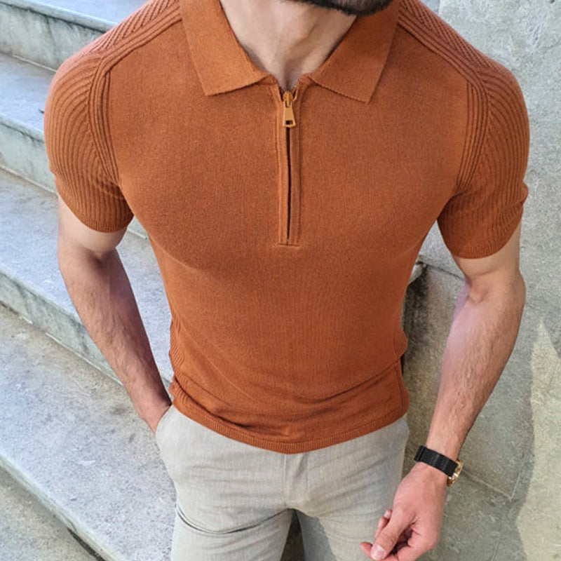 Summer Knitwear Men's Slim Top - globaltradeleader